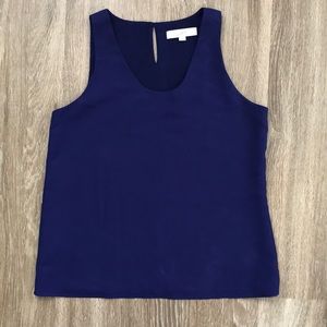 Purple/Royal Blue Sleeveless Blouse